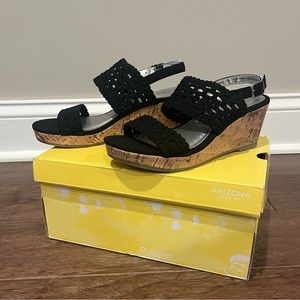 AZ Jean Company, Portia Black Sandles, Little Girls Size 2